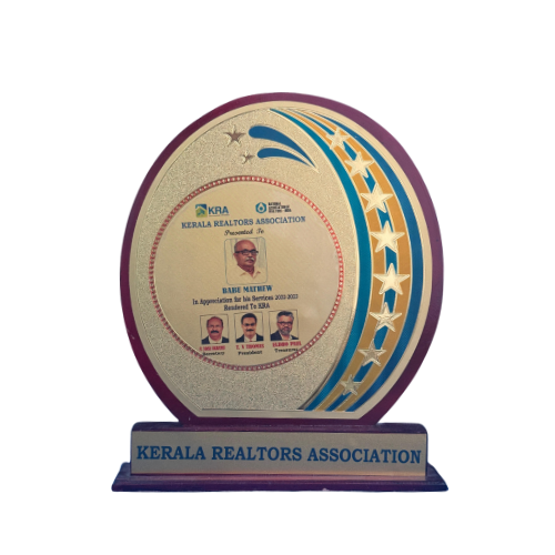 Award of Appreciation from Kerala Realtors Association